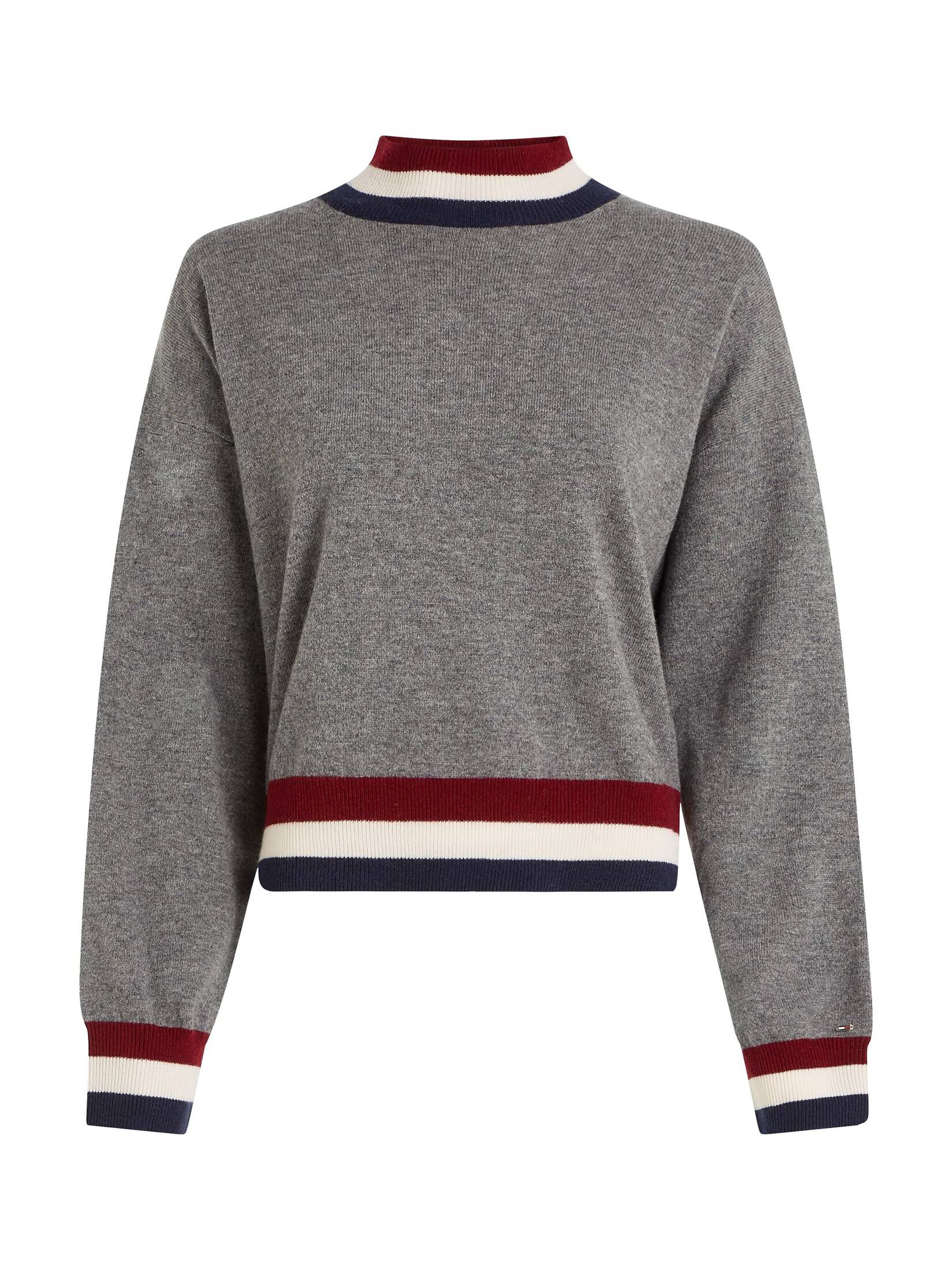 Tommy Hilfiger| Damen Strickpullover WOOL CASHMERE MOCK-NK SWT Relaxed Fit