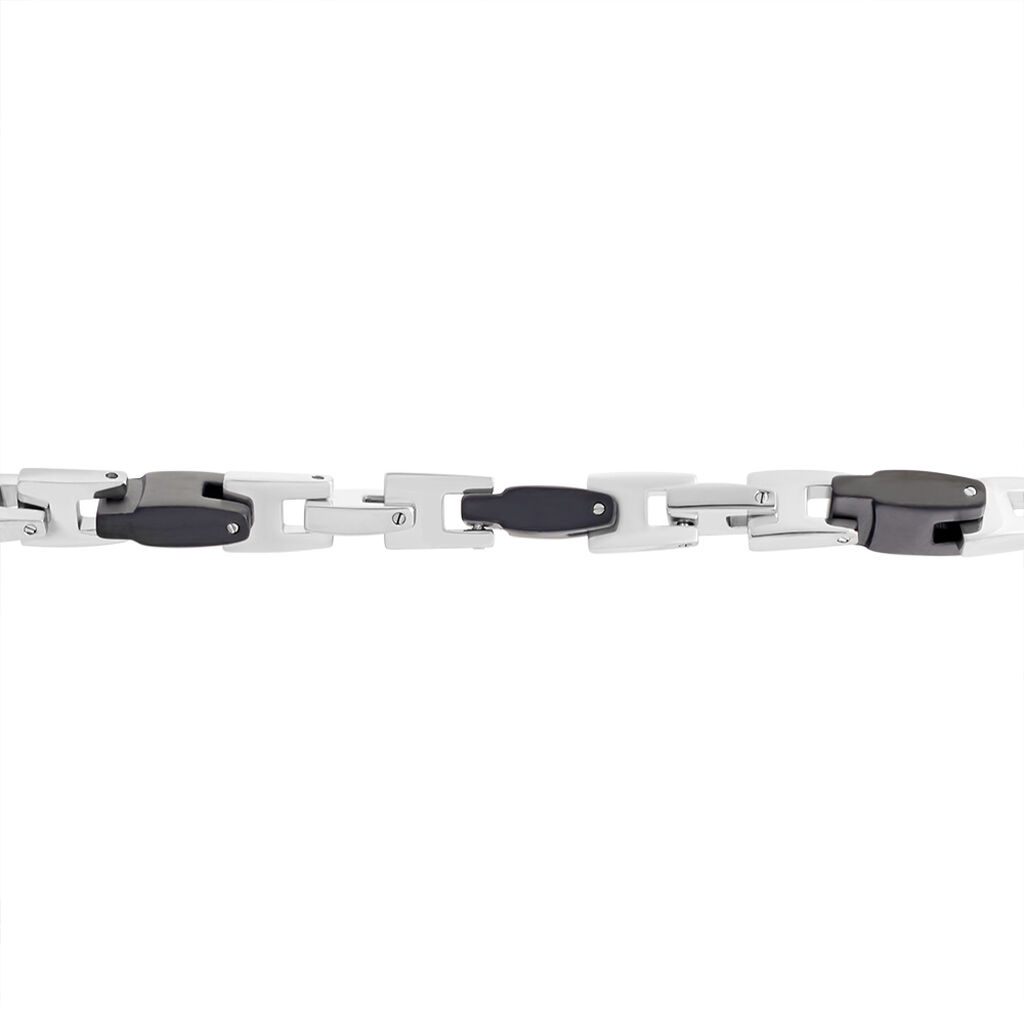 Bracelet Jourdan Homme Black Beal Acier Argente