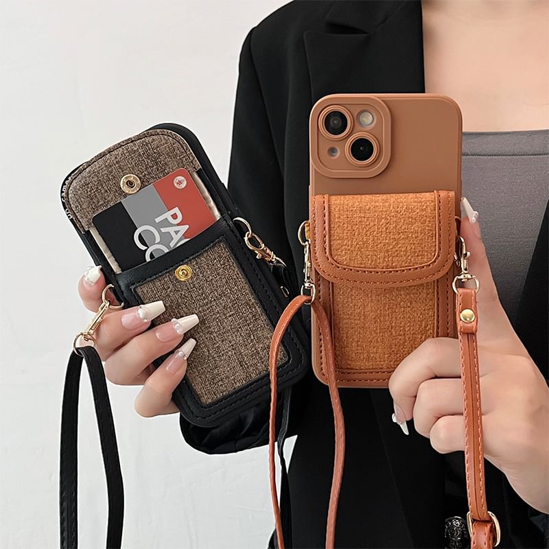likamika - Telefoonhoesje met lanyard - iPhone 15 Pro Max / 15 Pro / 15 Plus / 15 / 14 Pro Max / 14 Pro / 14 Plus / 14 / 13 Pro Max / 13 Pro / 13 / 13 mini / 12 Pro Max / 12 Pro / 12 / 12 mini / 11 Pro Max / 11 Pro / 11