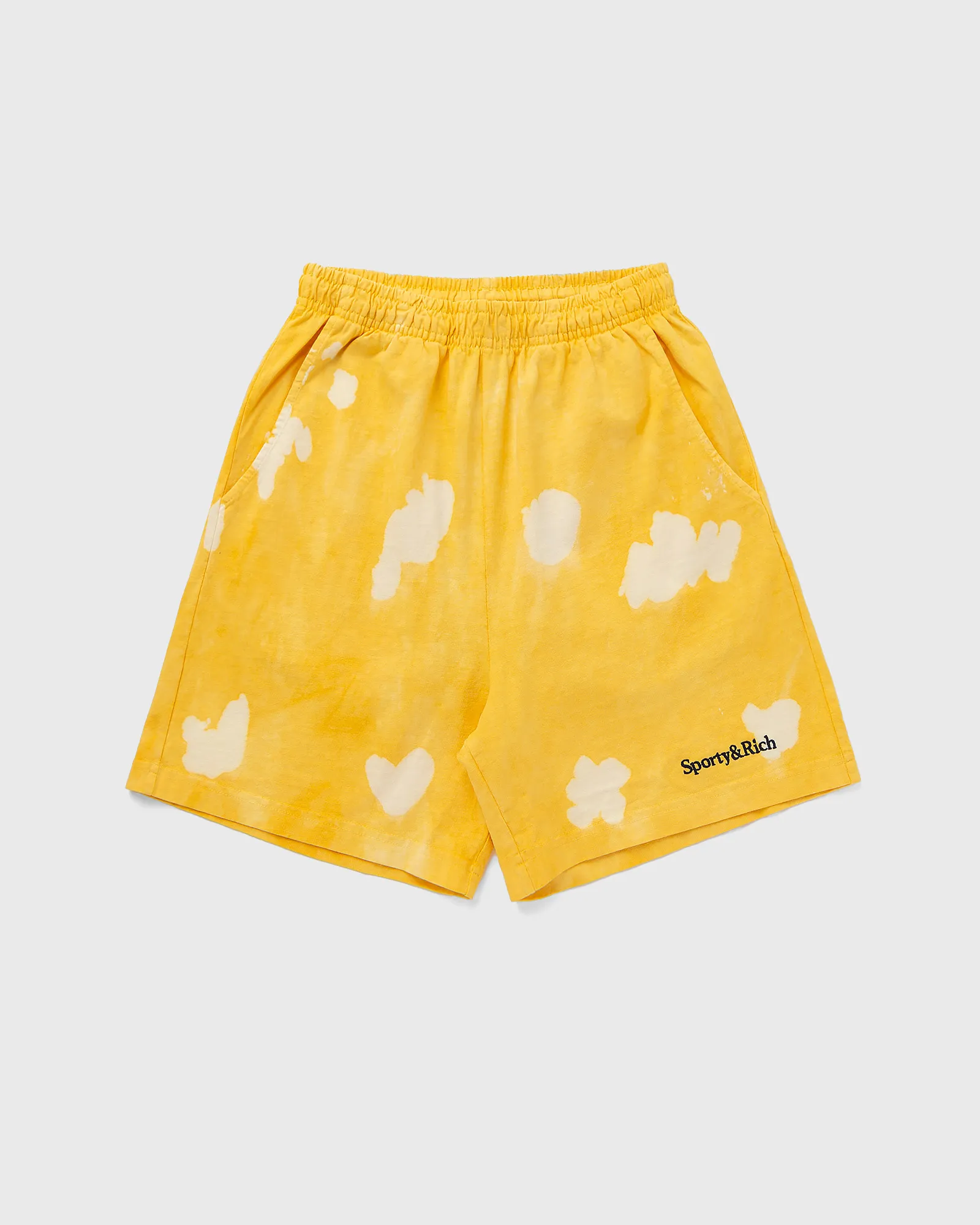 Sporty & Rich Serif Logo Embroidered Tie Dye Gym Short
