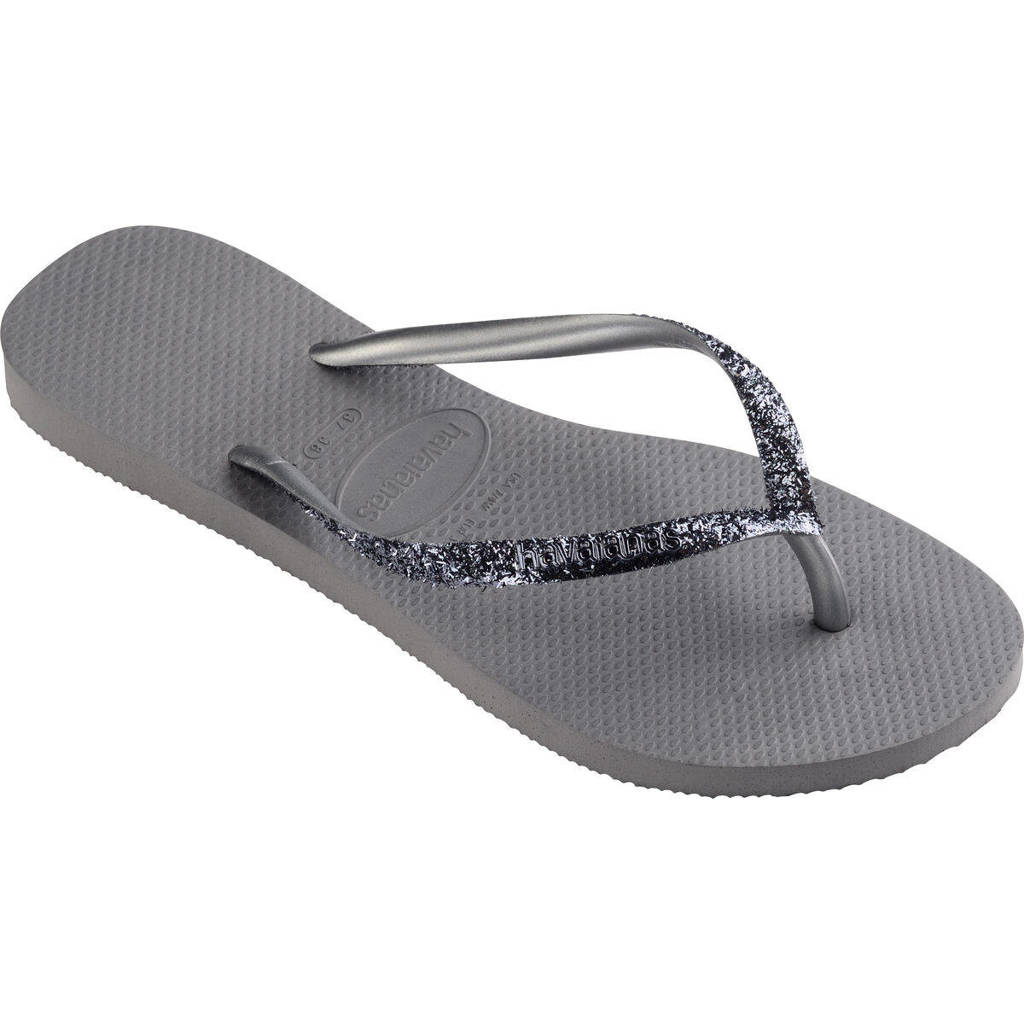 Havaianas Slim Glitter IIteenslippers met glitters zilver