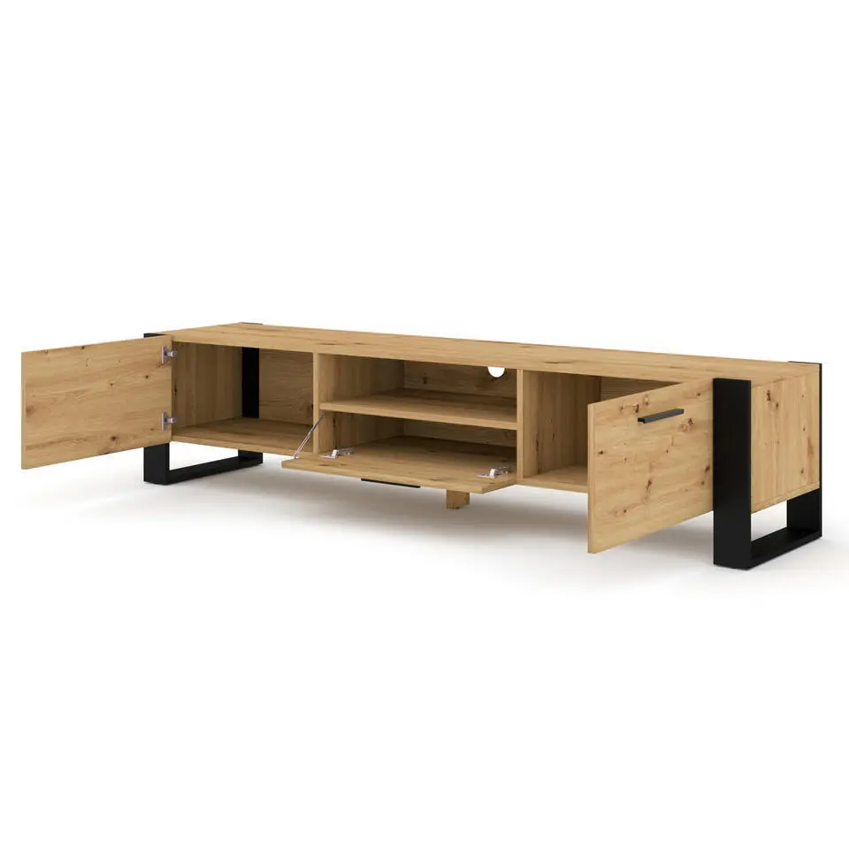 NUKA TV meubel ladekast 200 cm eiken artisan