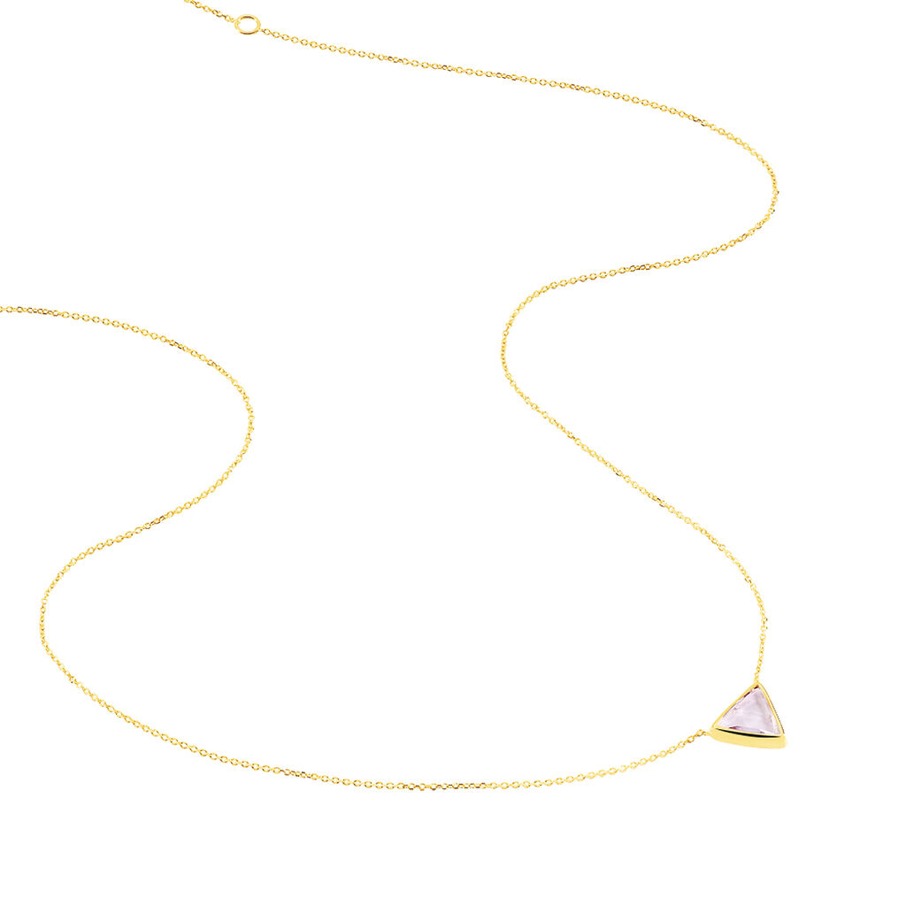 Collier Juliete Or Jaune Amethyste