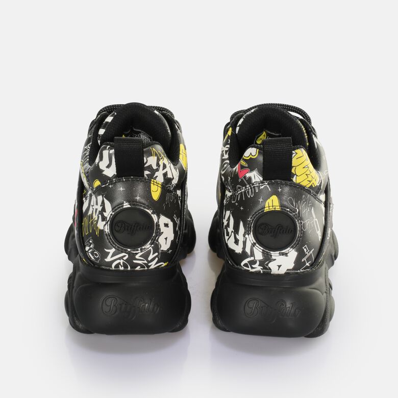 CLD Corin Baskets basses vegan, graffiti noir