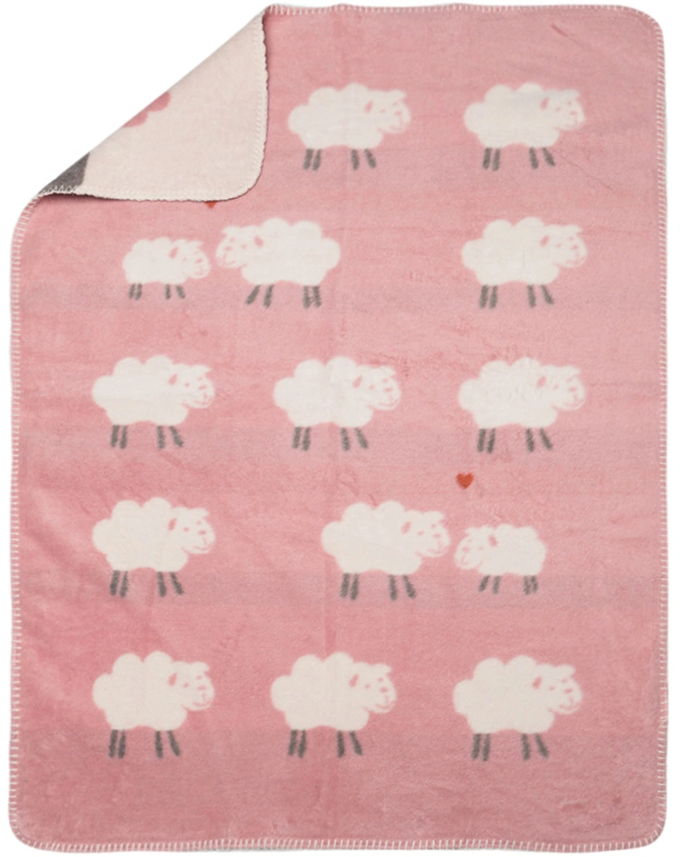 Babydecke MILA - SCHAFE (75x100) in rosa