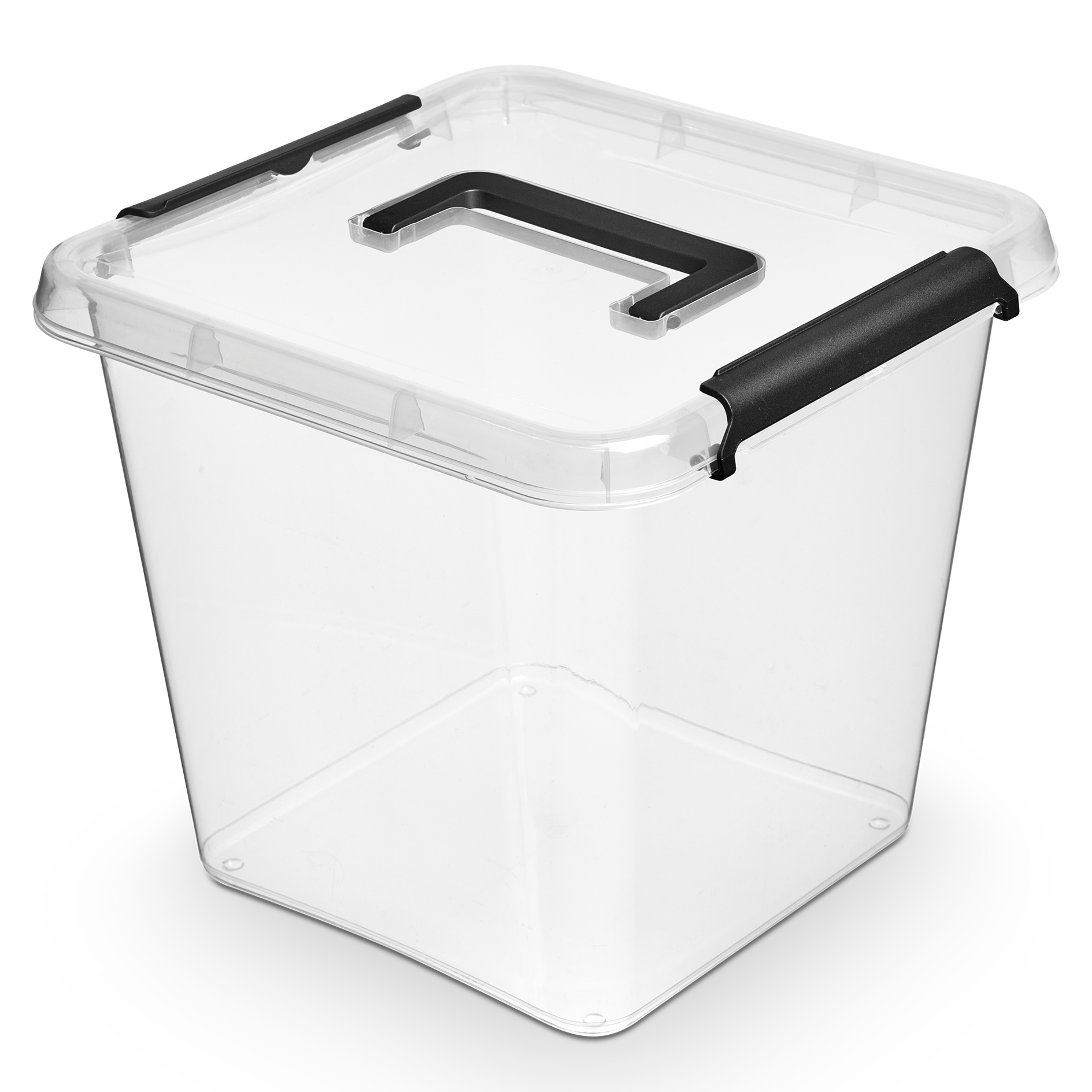 Aufbewahrungsbox mit Henkel - transparent - 13 Liter