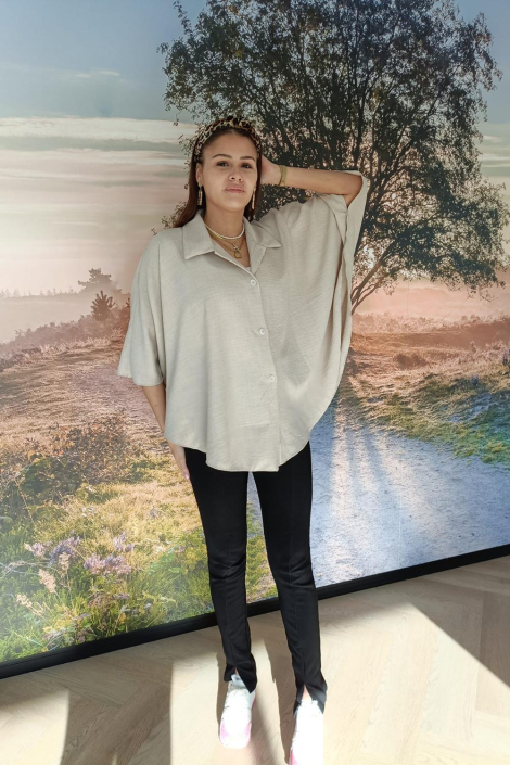 Typical Jill beige dames blouse
