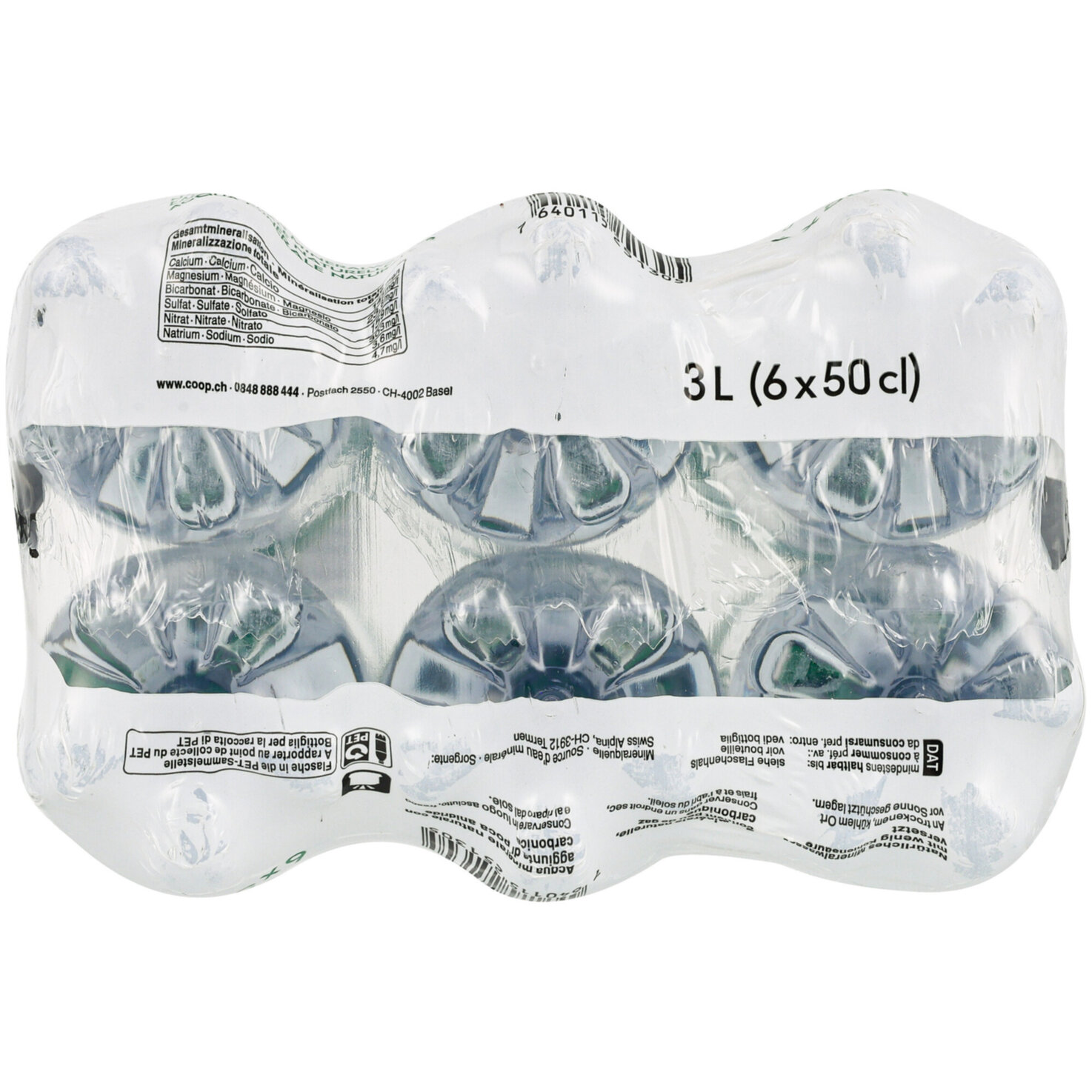 Swiss Alpina Grün Mineralwasser mit wenig Kohlensäure 6x50cl -300cl