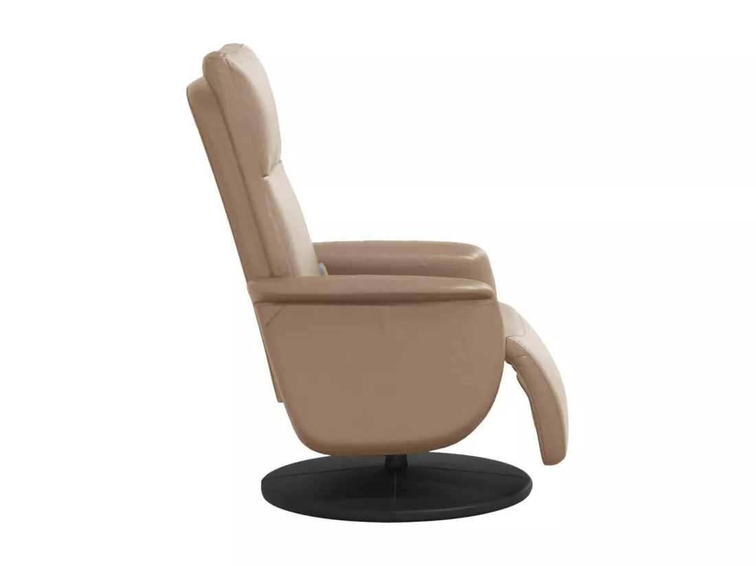 Fauteuil inclinable de massage repose-pieds cappuccino