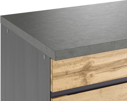 Held Furniture onderkast met lade en draaideur PISA BxDxH 180x60x86 cm wild eiken mat gedemonteerd scharnier omkeerbaar (links of rechts te monteren)