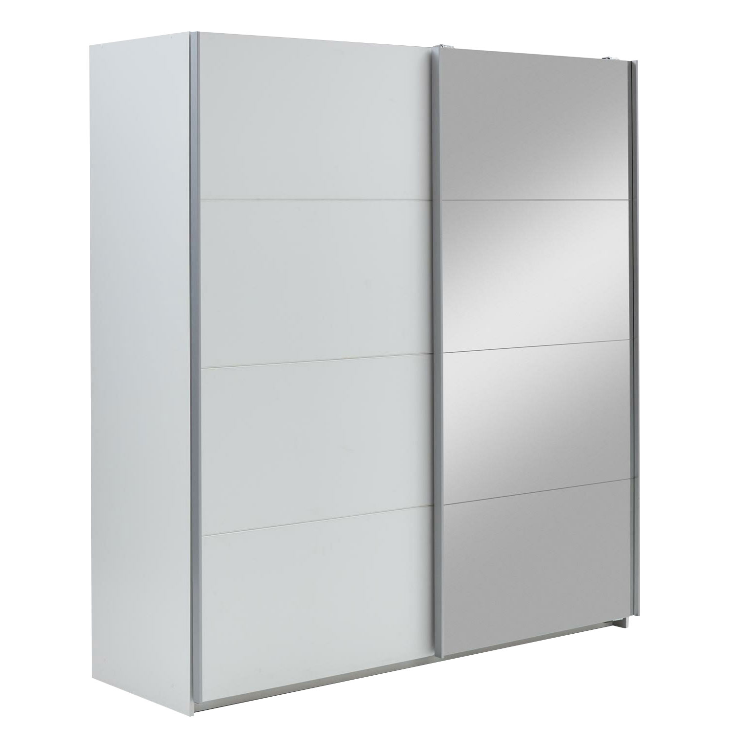 Schwebetürenschrank - alpinweiß - 181 cm breit