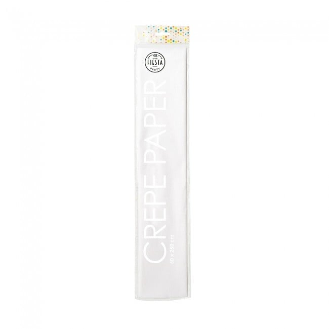 Crepe Papier Wit 50cm 2,5m