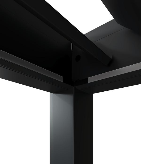 Weide Wand-Pergola LED E-Deluxe Plus 4x8, ca.
