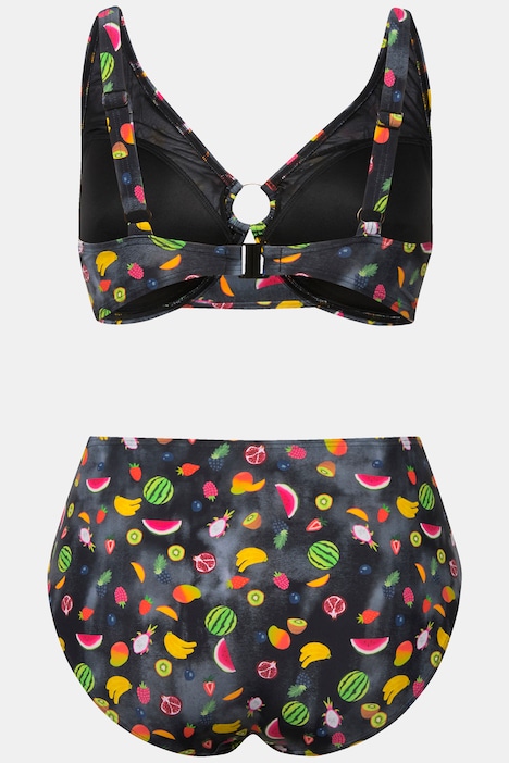 Bikini, Früchte, Zierring, Softcups, recycelt