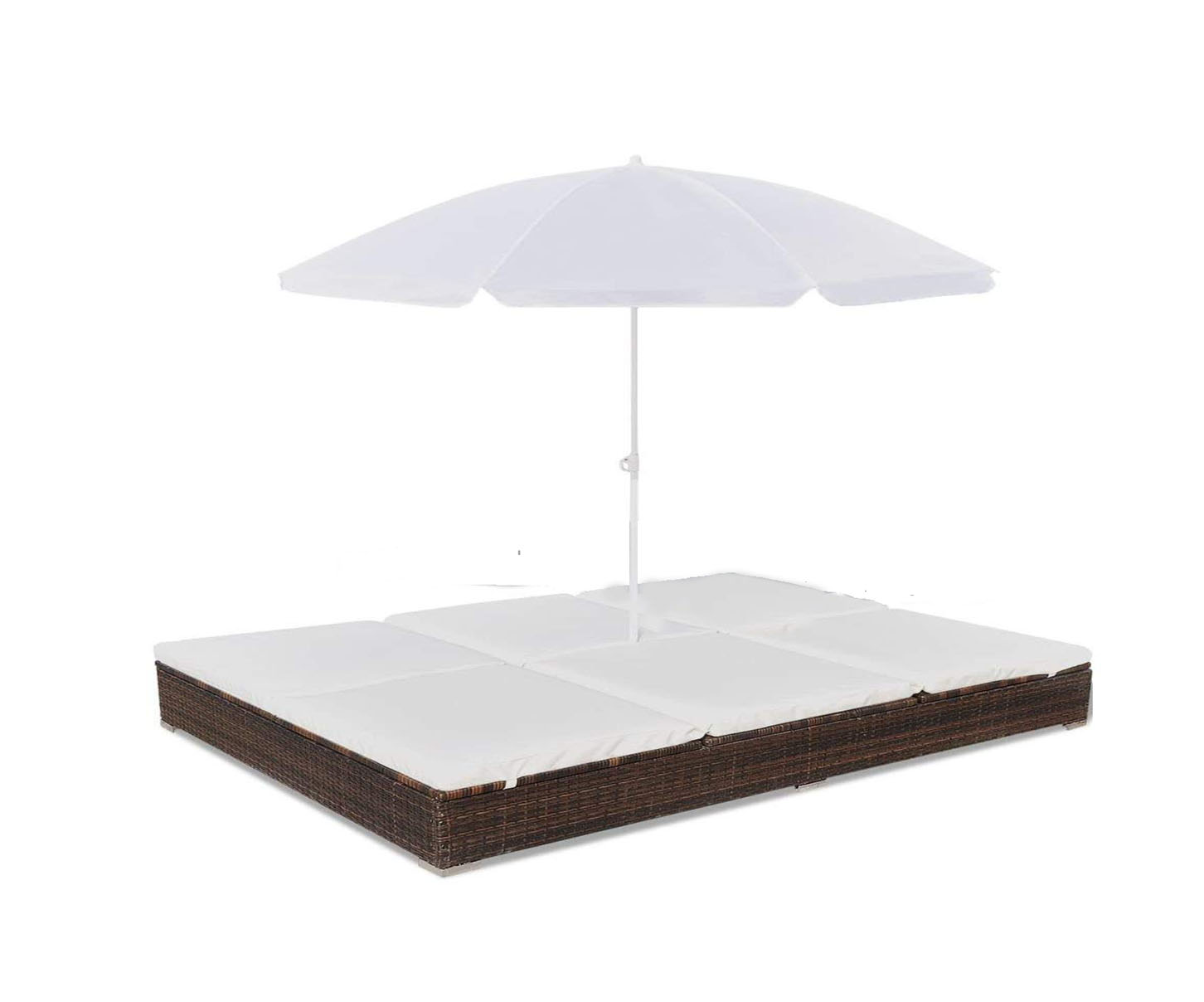 Sonnenbett Rattan JAMILIA braun