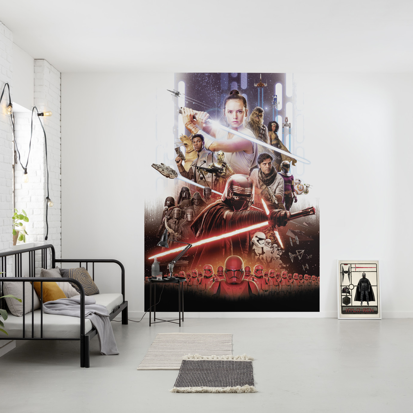 Papier-Fototapete STAR WARS EP9 MOVIE POSTER REY - bunt - 184x254 cm