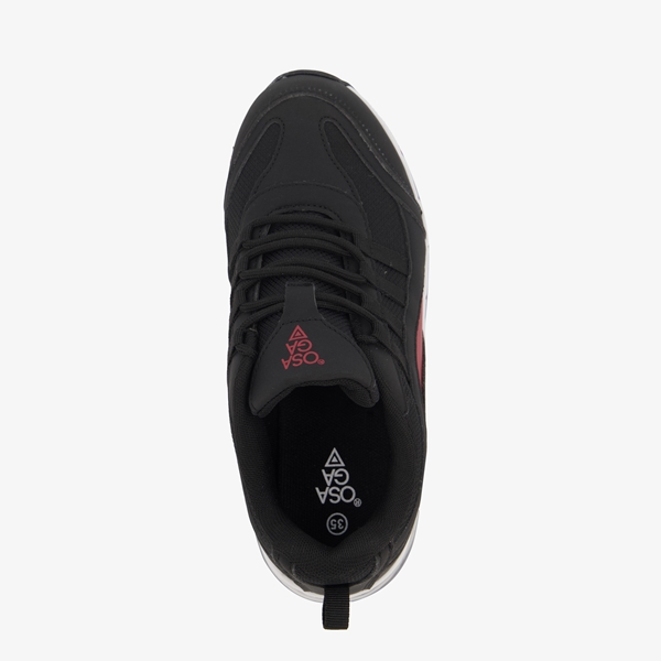 Osaga kinder sneakers met airzool zwart/rood