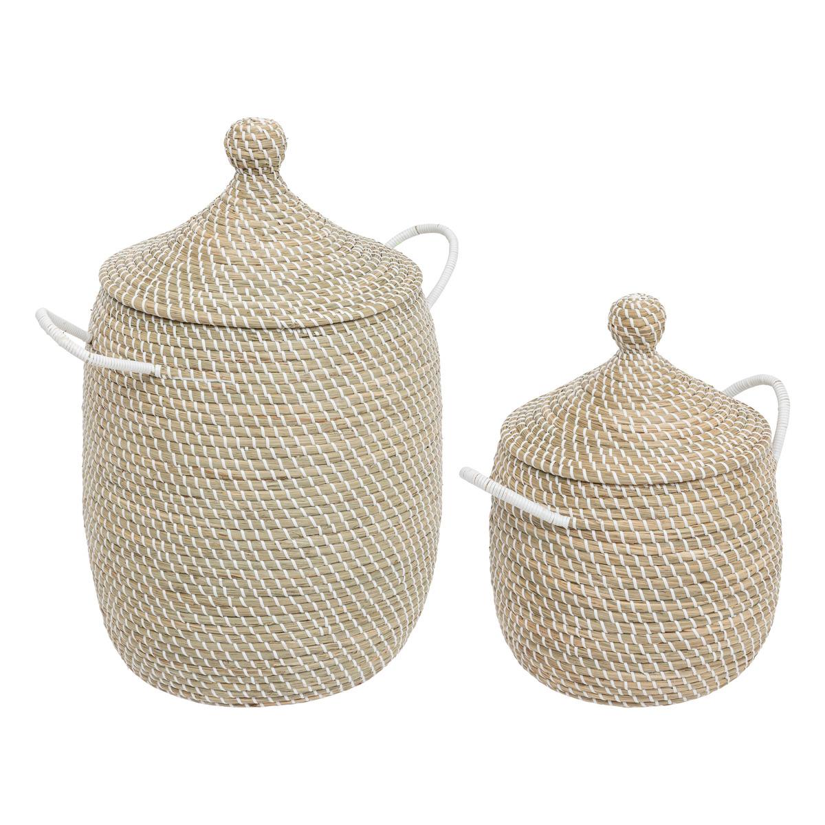 PANIER CORBEILLE SOLEYA PAILLE TAILLE M