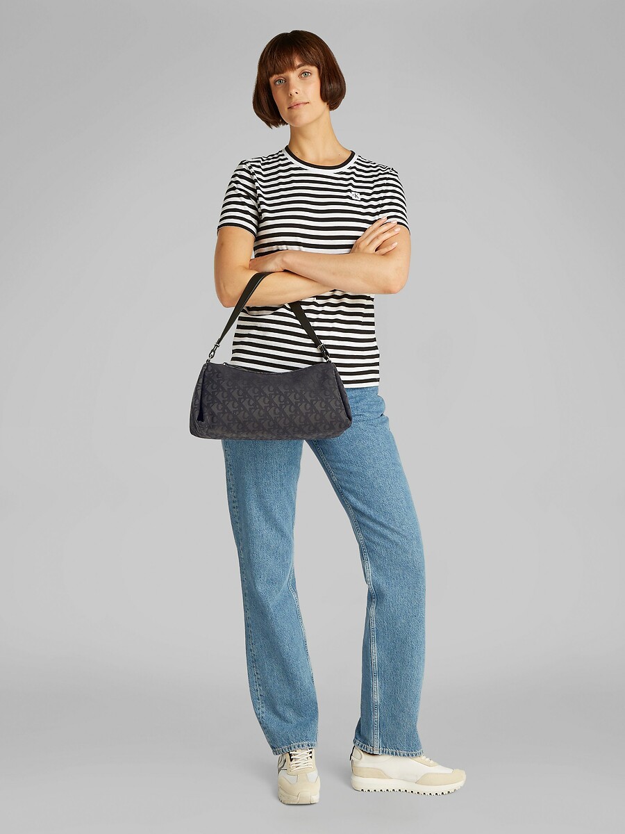 CALVIN KLEIN<br>Bolsa de ombro com alça e monograma