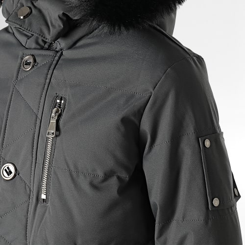 Parka Capuche Fourrure Enfant FD898 Gris