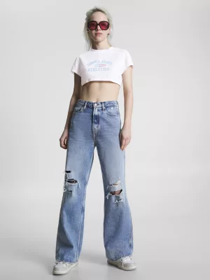 Camiseta cropped ultra com logo de Nova York