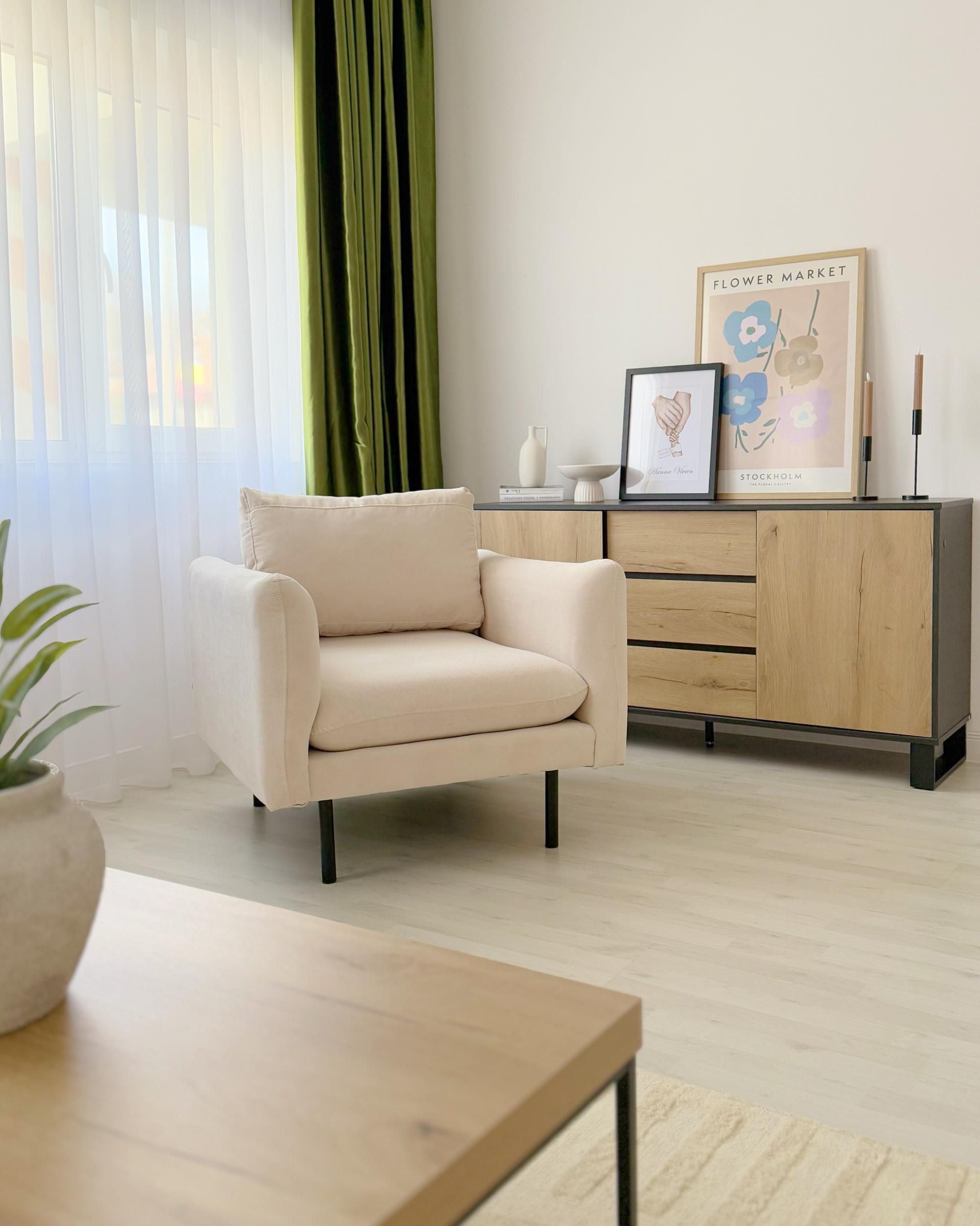 Fauteuil VINTERBRO Stof Lichtbeige