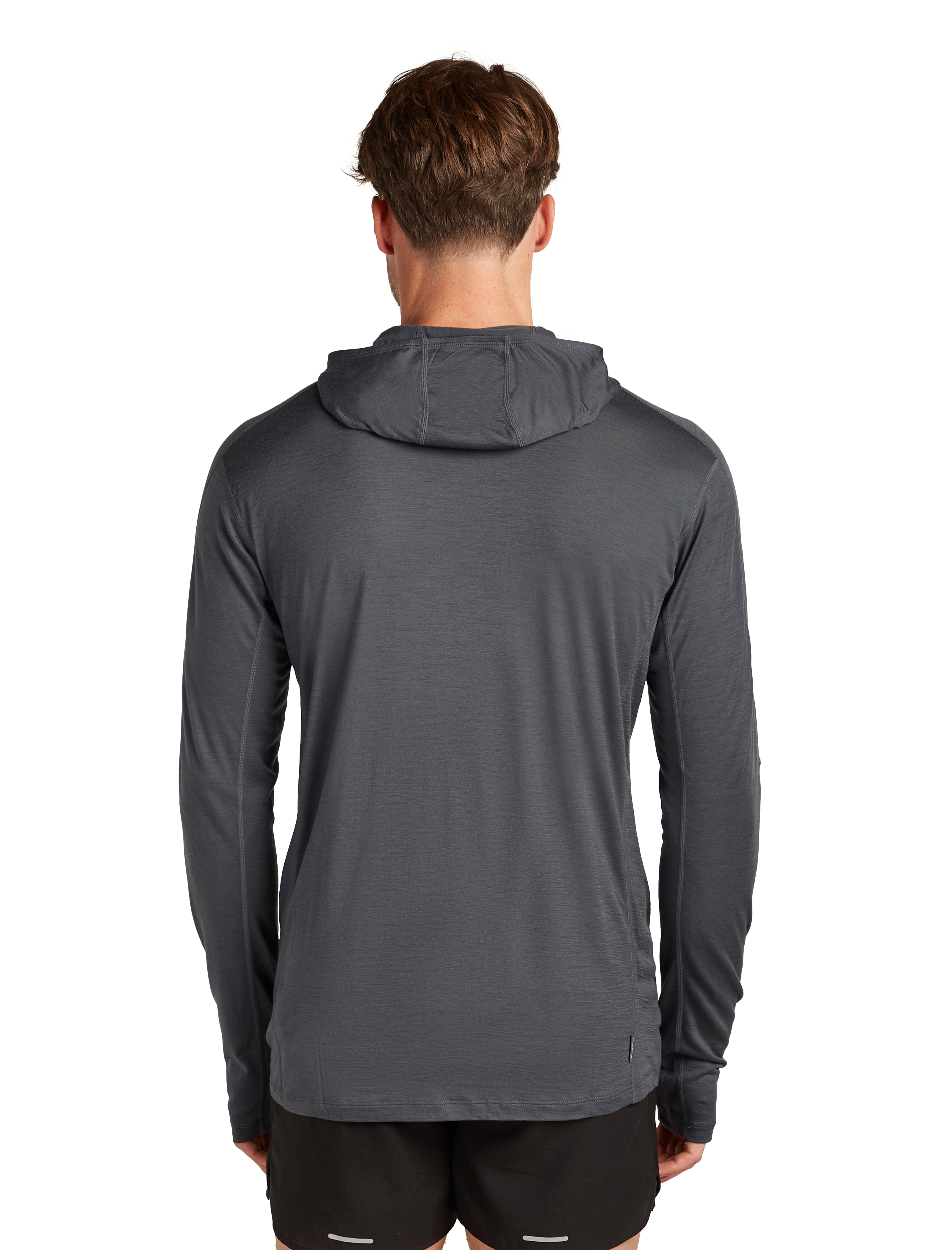 150 MerinoFine Ace LS Hoodie Herre Obsidian