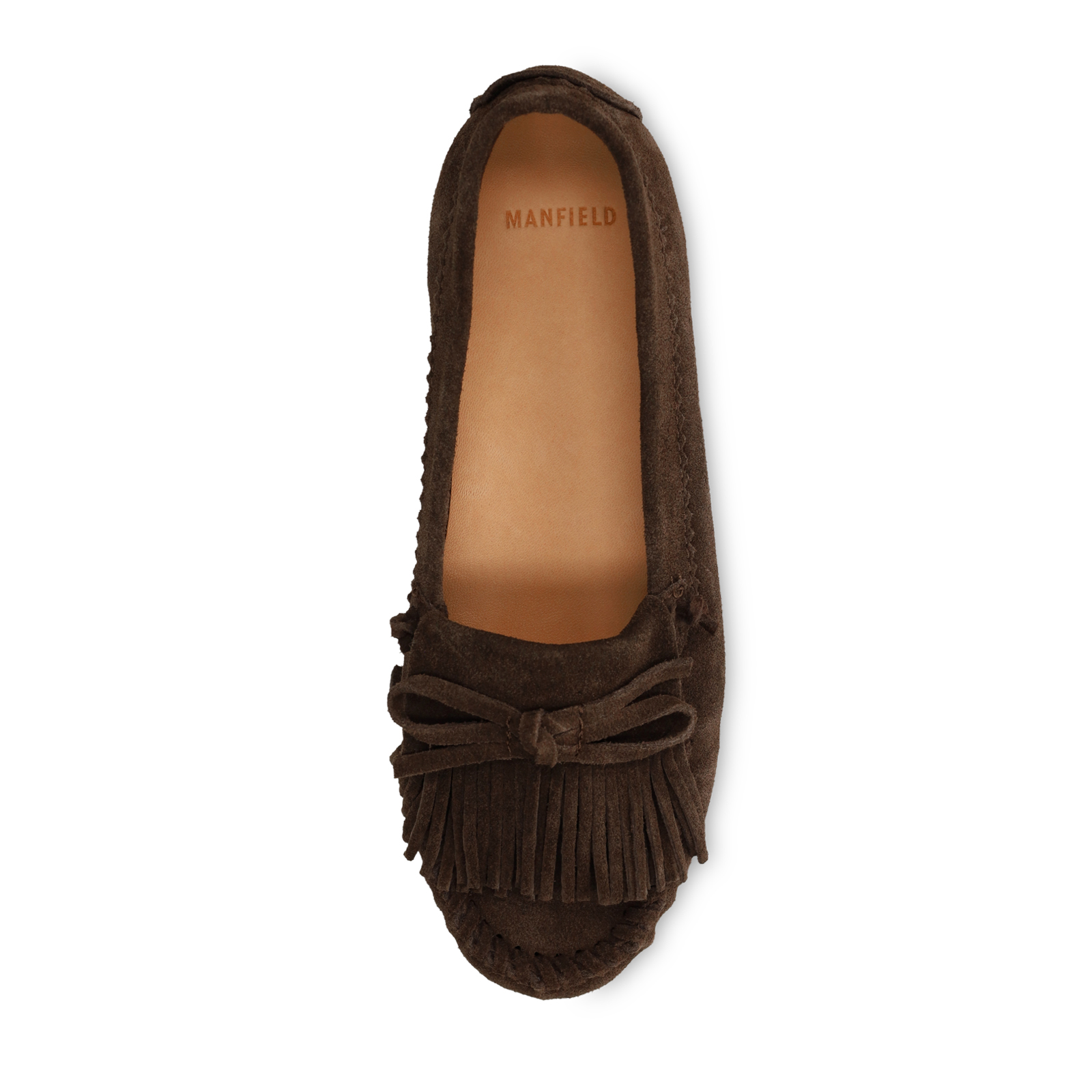 Bruine suède loafers