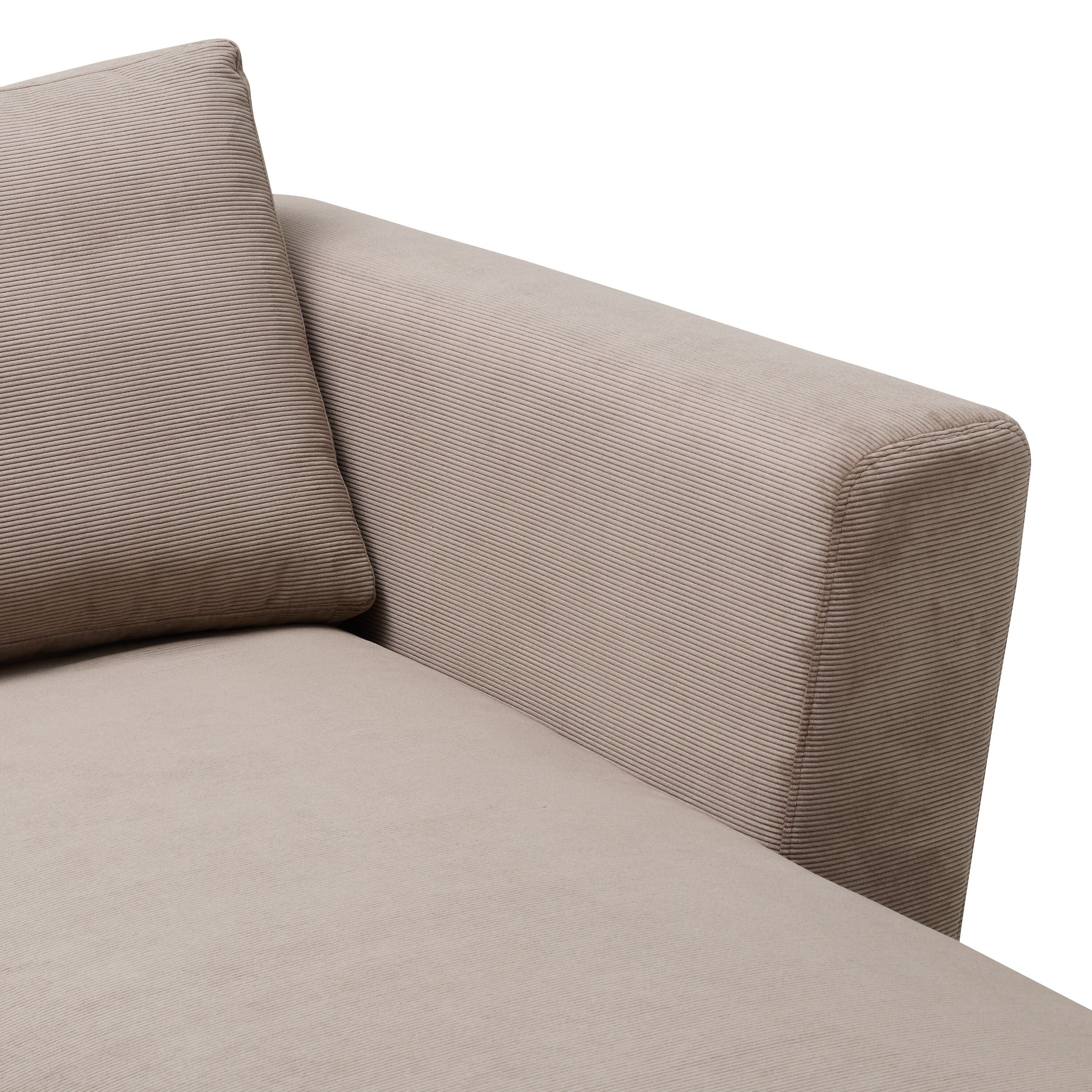 DIENER Ecksofa - Taupe / B: 235.0 cm x T: 156.0 cm x H: 81.0 cm