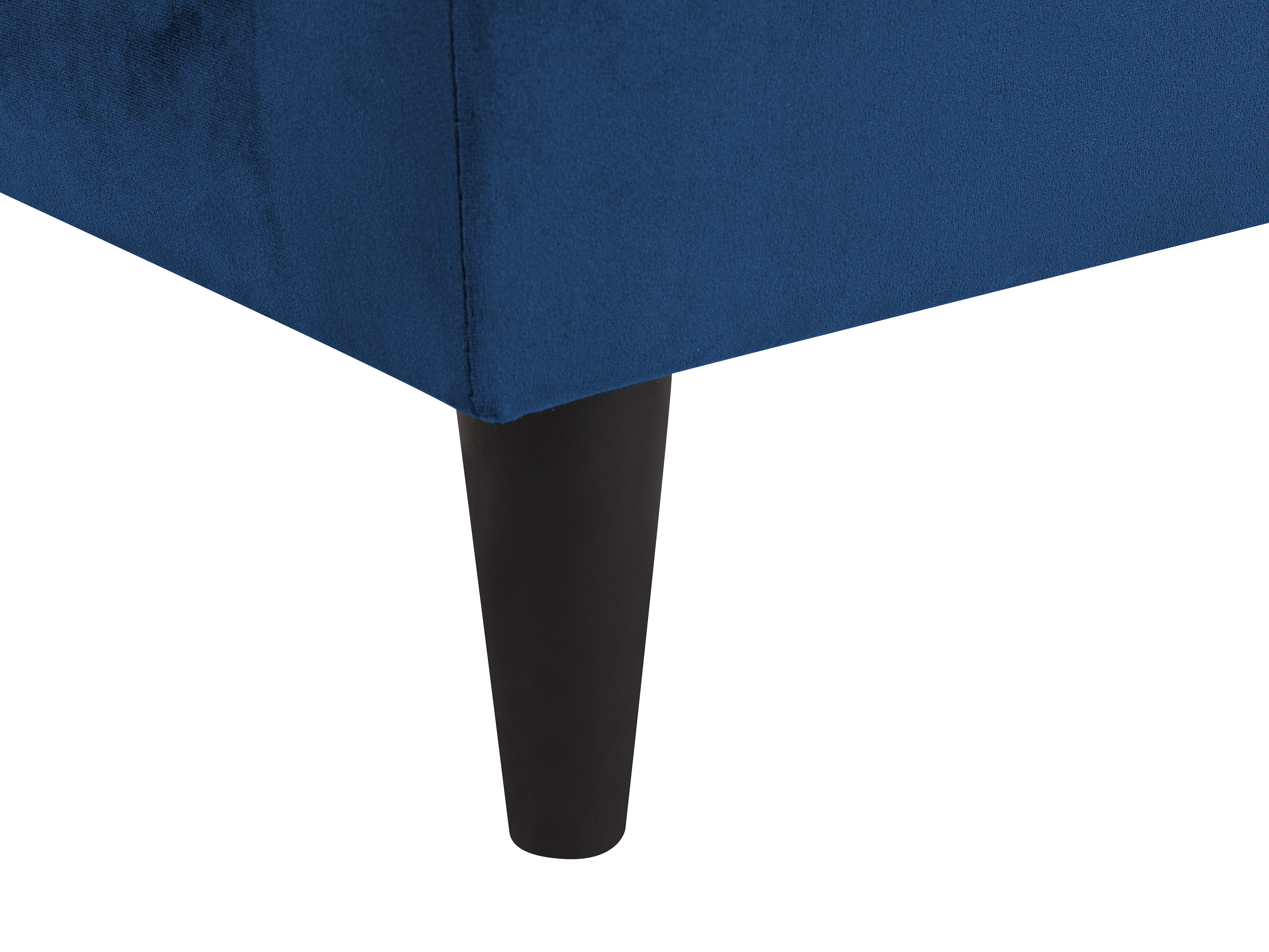 Linkszijdige chaise longue LUIRO Fluweel Marineblauw met opbergruimte