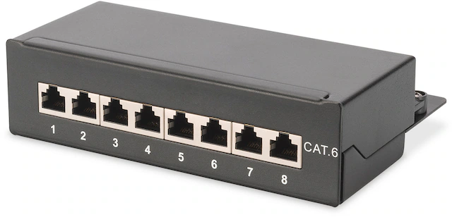 Digitus Netzwerk-Switch »Cat.6 Desktop Klasse E Patchpanel, geschirmt, 8-Port«