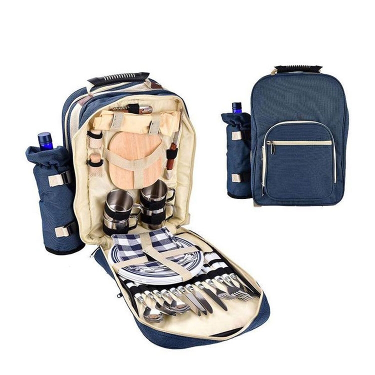 26in1 Outdoor Picknick Camping Rucksack für bis zu 4 Personen - Blau