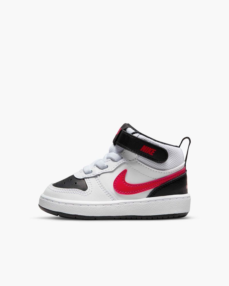 Chaussures Nike Court Borough Mid 2 Blanc & Rouge pour enfant