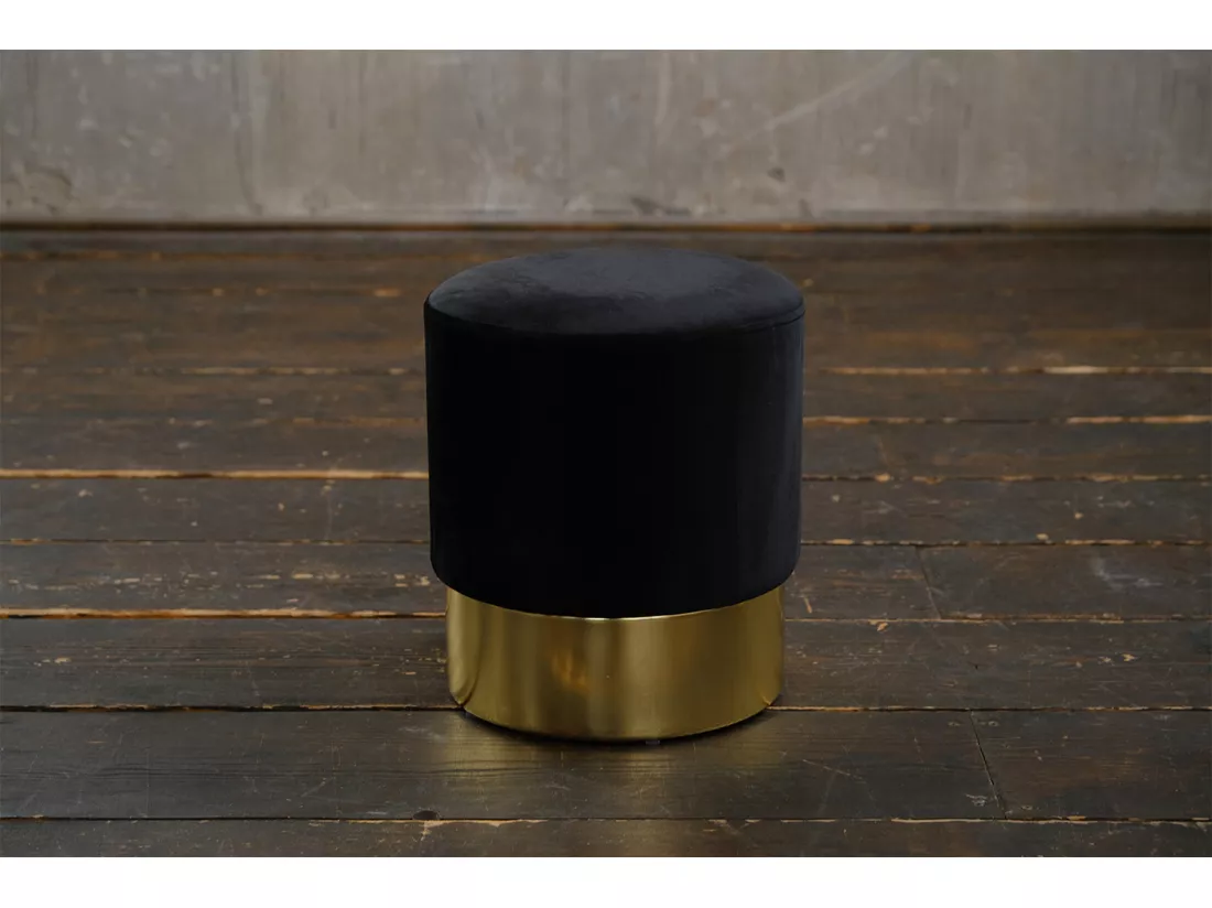 Pouf - Noir Velours - LIZA