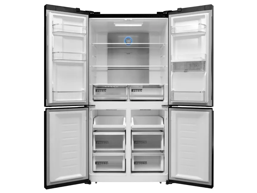 Concept LA8891BC, Fritstående, Fransk dør, Sort, LED, 560 L, SN-T