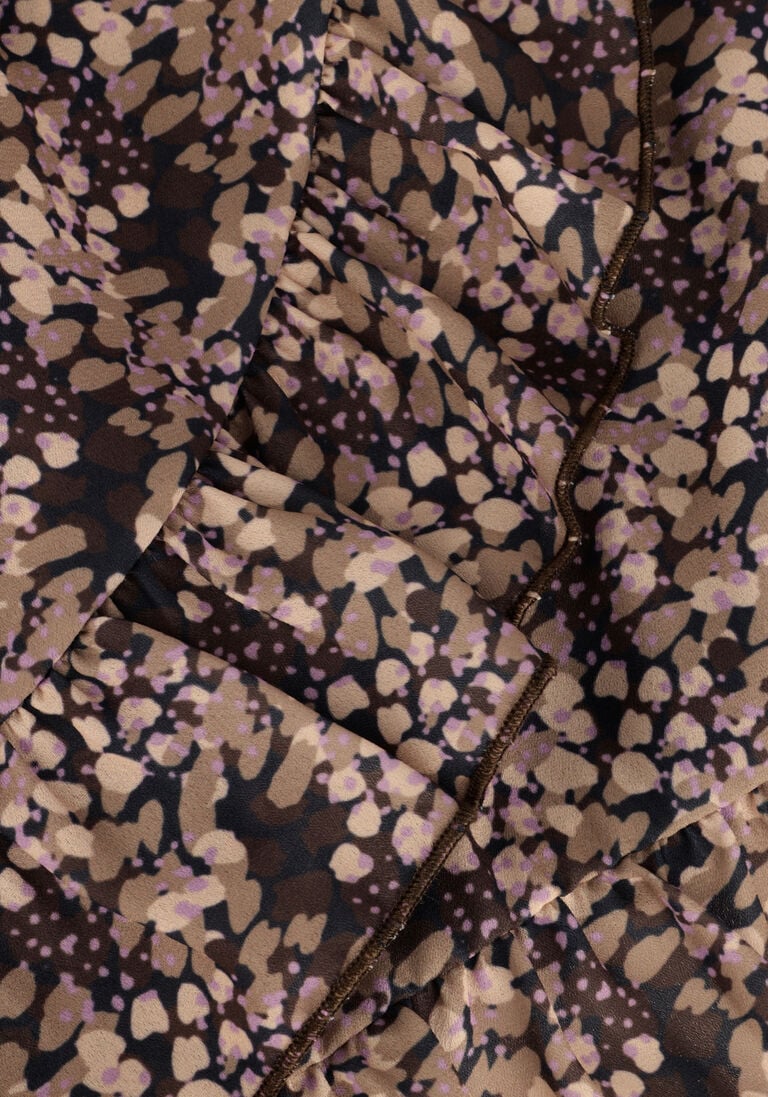 NOBELL multi nobell minirok nuria girls printed skirt with frill brown