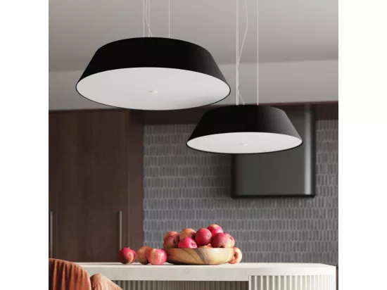 Sollux VEGA Plafonnier Cylindrique Noir 60cm E27