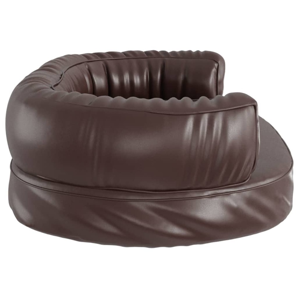 Lit pour chien ergonomique mousse marron 60x42 cm similicuir