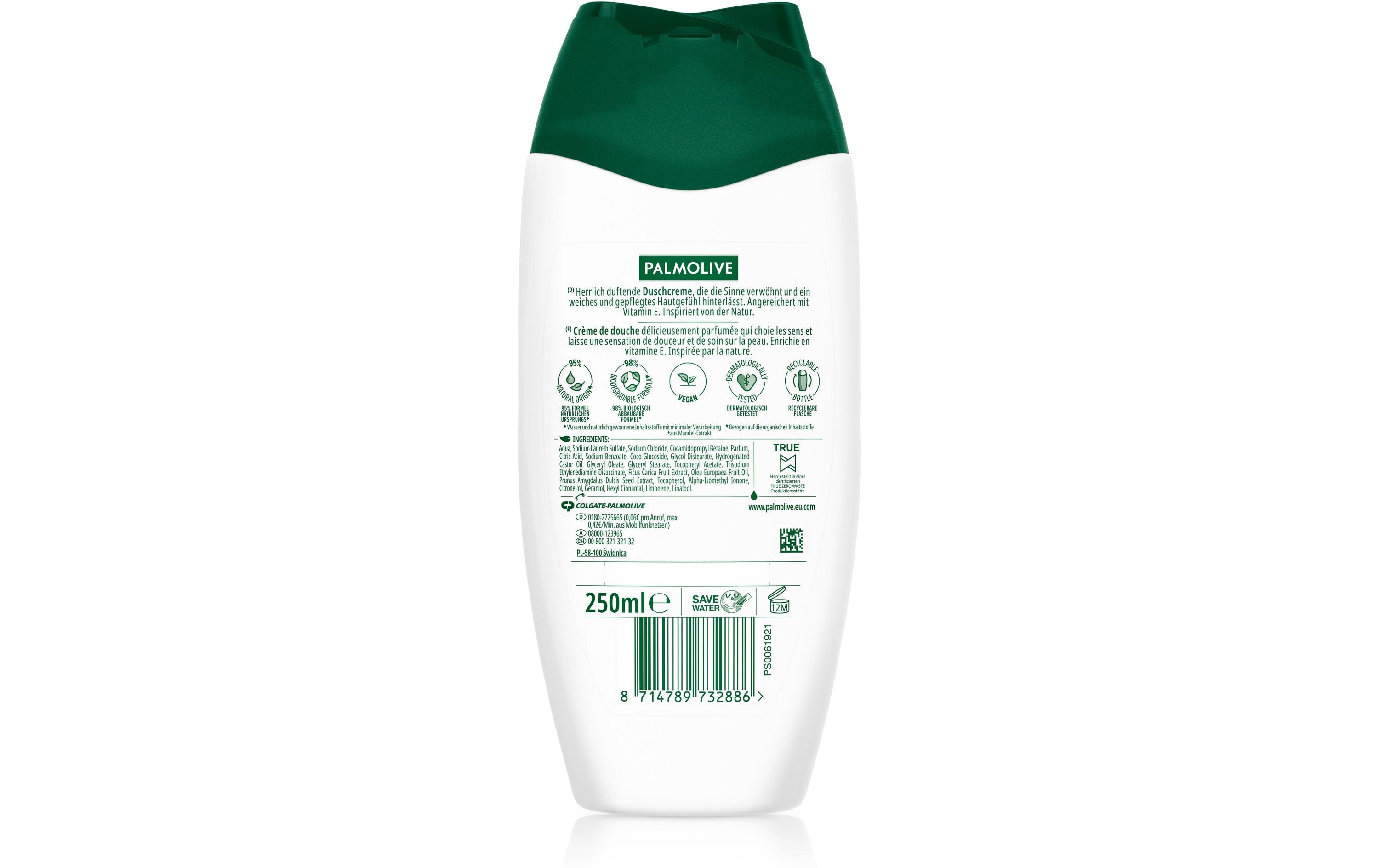 Duschgel Olive und Milch 250 mlPflegedusche hinterlässt ein angenehmes Feuchtigkeitsgefühl