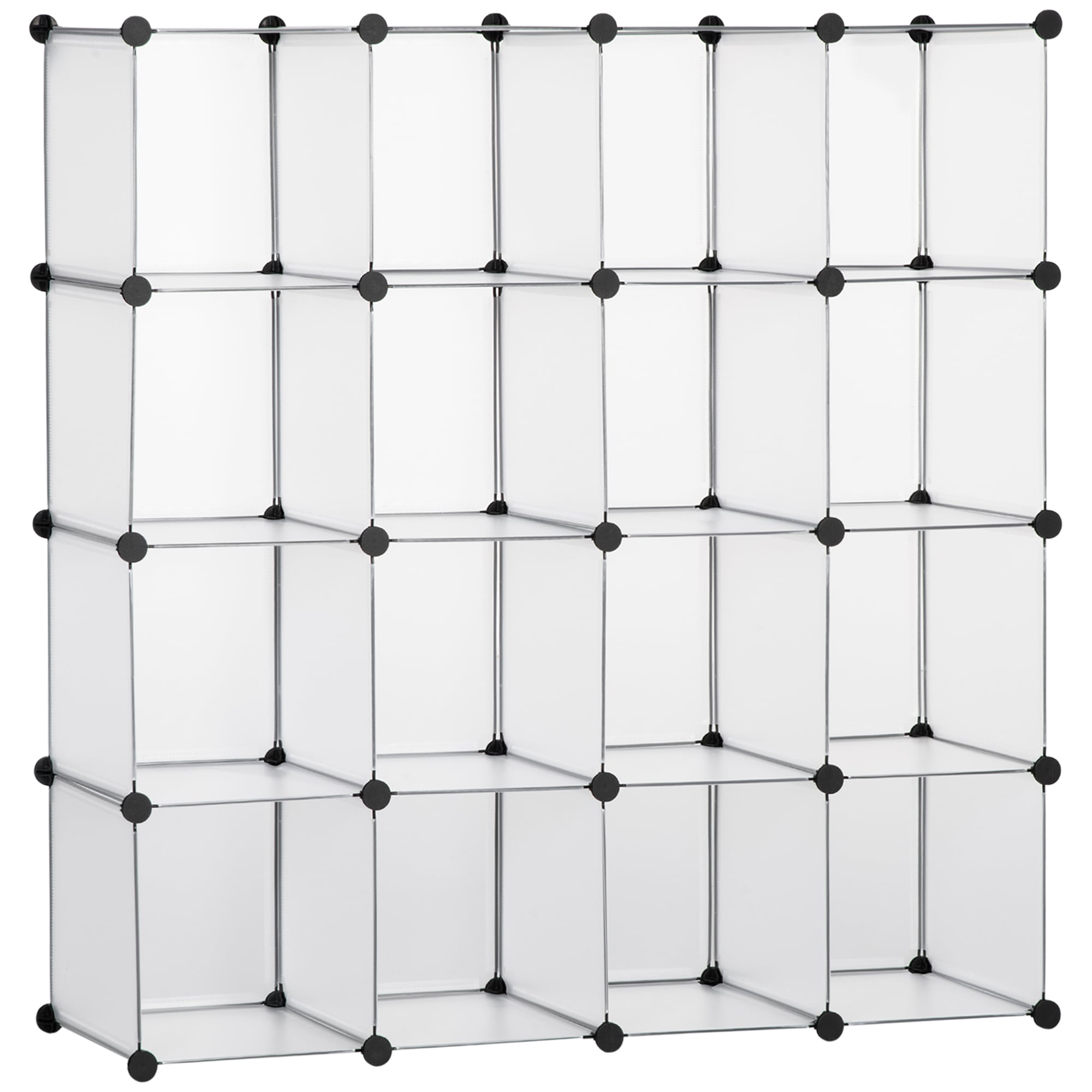 HOMCOM Regalsystem mit Zubehör weiß 125L x 32B x 125H cm