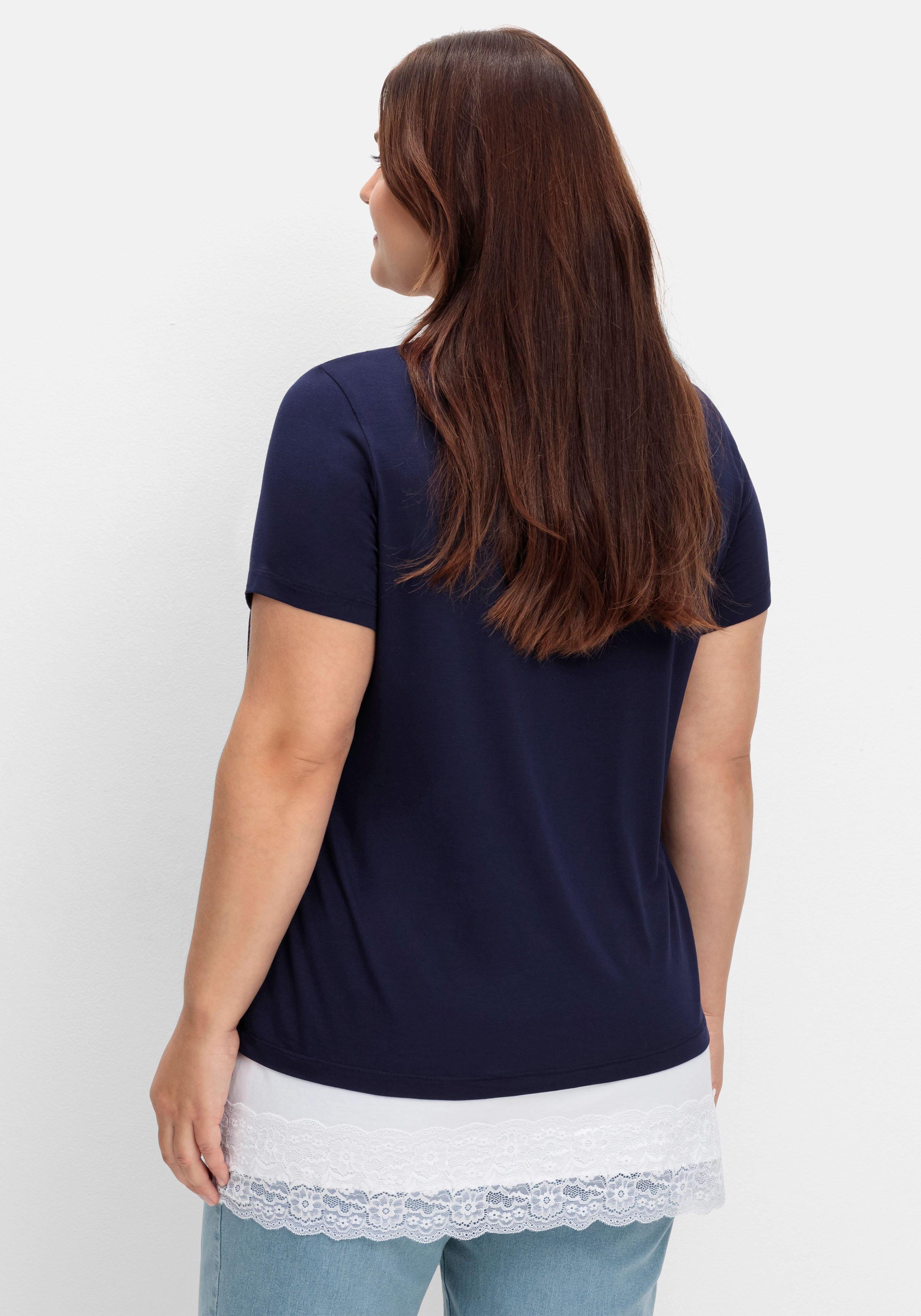 Shirt-Verlängerung mit Spitzenbund