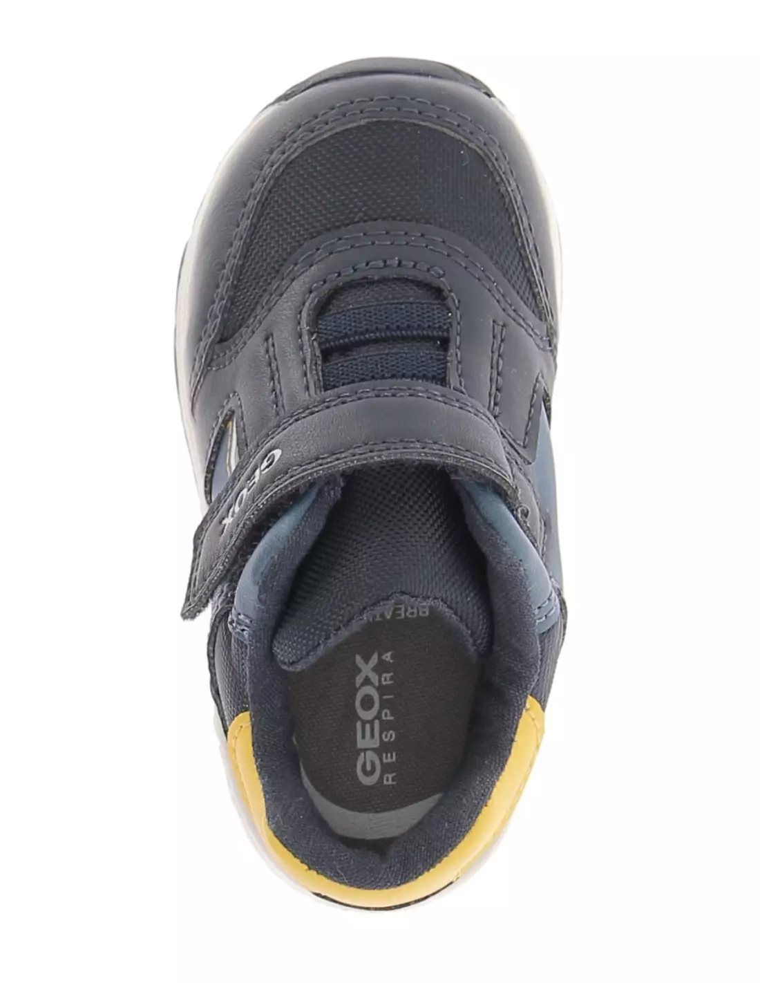 GEOX B RISHON - Baskets BLEUMARINE/JAUNE
