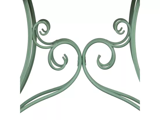 Console en métal vieilli vert 100x52x76