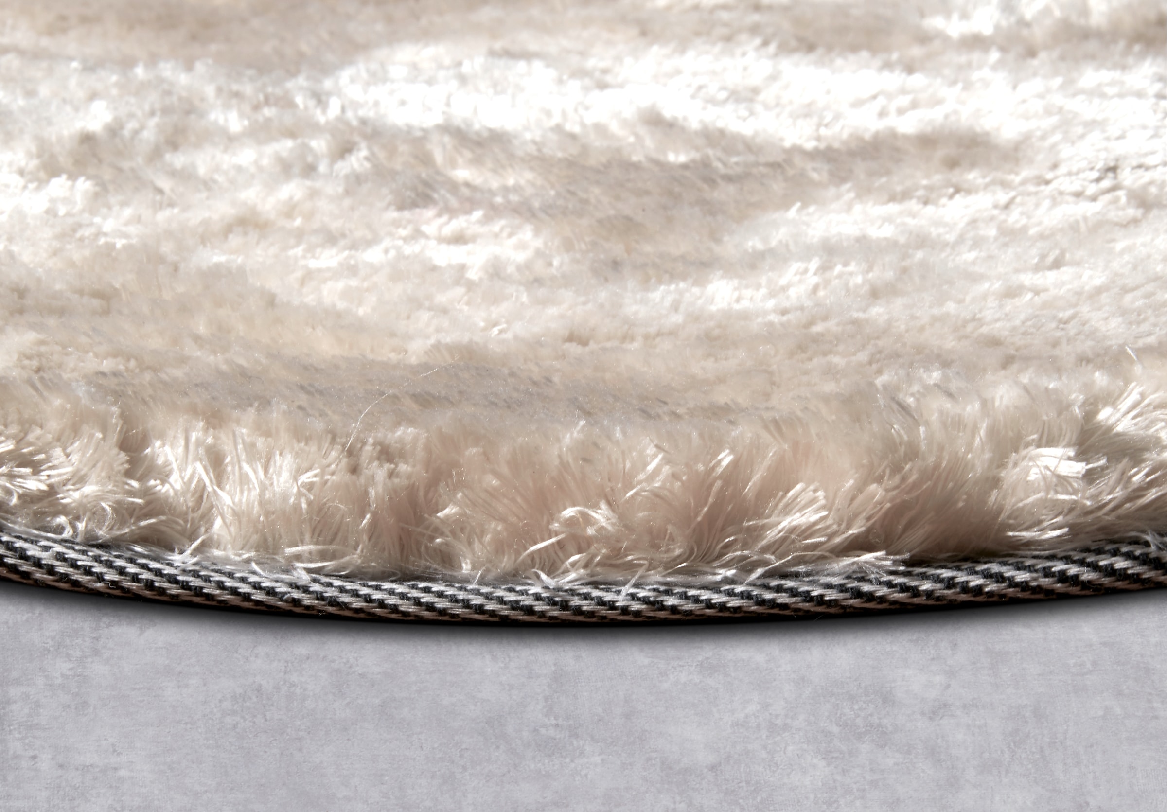 ELLE DECORATION Hochflor-Teppich »Calida« rund 28 mm Höhe Langflor, Shaggy, einfarbig, flauschig, weich, glänzend, modern, uni