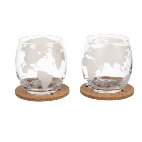 Globe Karaffelsett - Whiskeyglass & whiskey steiner - Whiskey