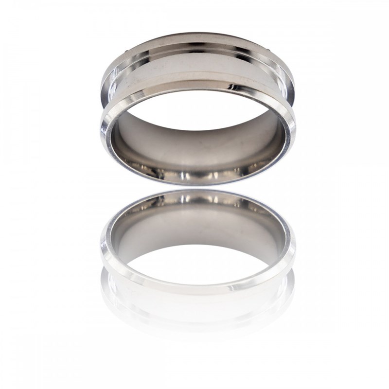 Bague Anneau Homme Acier Couleur Argenté