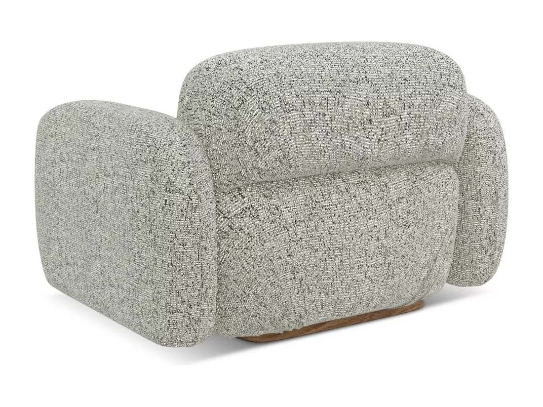 Fauteuil en tissu texturé - beige foncé - AILANI