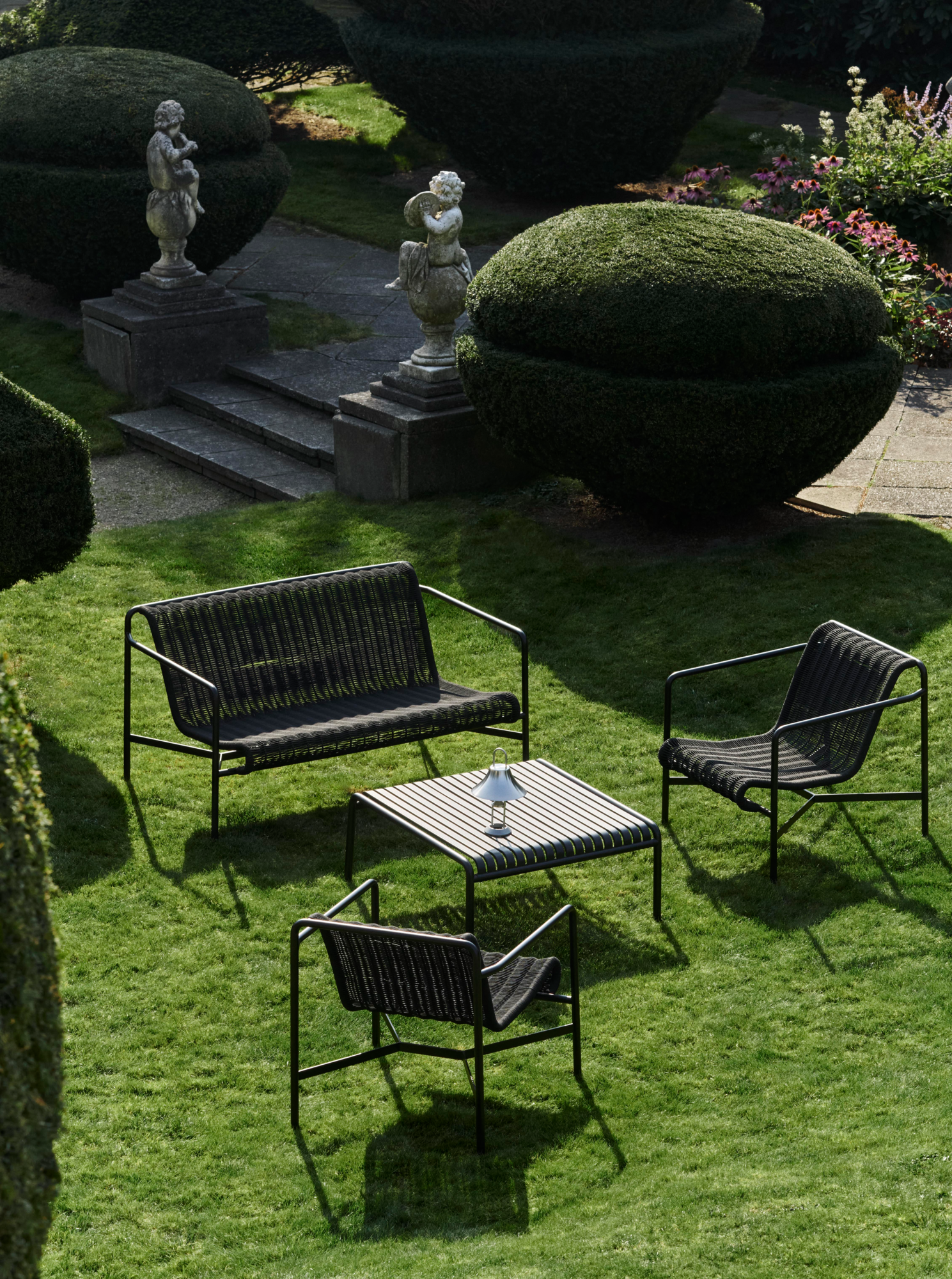 Tuinbank Palissade Cord Lounge creme