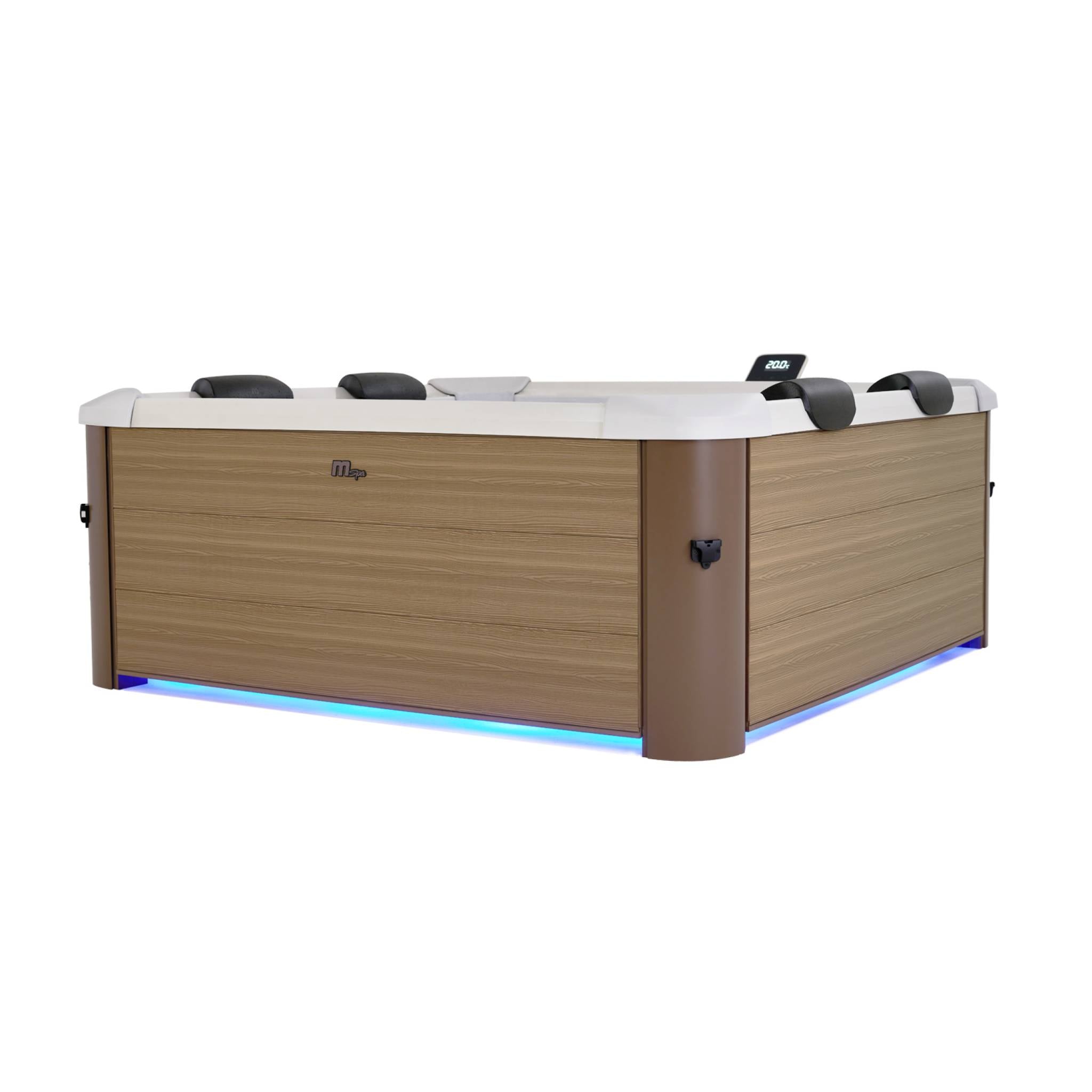 sweeek - Vaste spa 6 plaatsen hydromassage, 4 kussens + 8 filters,