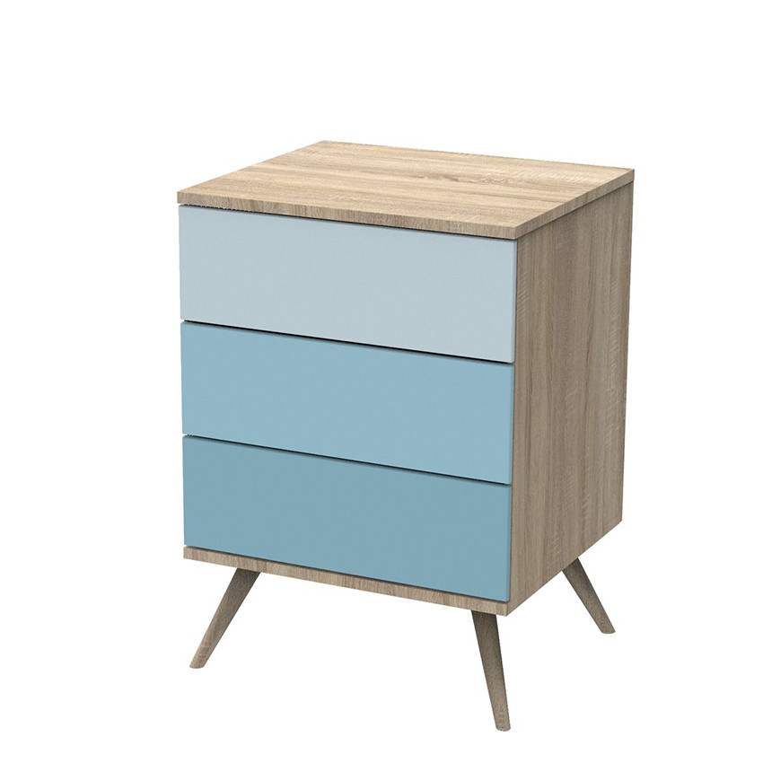Lit combiné évolutif Seventies 60 x 120 cm - Bleu